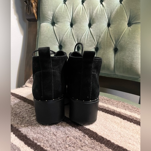 Steven by Steve Madden Bart lace up suede ankle boots 2” wedge heel size 8.5 - Picture 6 of 10